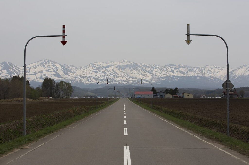 road, hiking, biei