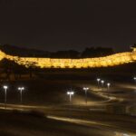 suwon hwaseong fortress, night view, castle