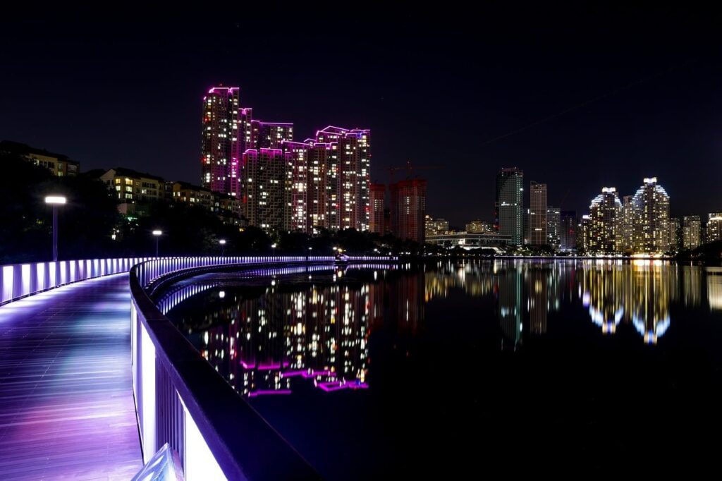 suwon, night view, source lake park